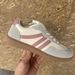 Women’s Shoes Women's Retro German Training Shoes Round Head Contrast Color Striped Lace Up T Head Shoes Color Matching Flat Bottom Forrest Gump Shoes_vogvips.com