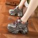 Thick Soled Dad For Women, Spring 2025 New Model, Rhinestone Fashionable Interior Height Increasing Women's Shoes,_vogvips.com