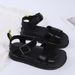 Women's Fashion Sandals Platform Martin Sandals Women's Roman Buckle Beach Shoes Platform Flat Sandals_vogvips.com