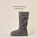 Gray Long Snow Boots For Women 2025 Winter New Thick Sole Height Increasing Fleece Lined Thickened High Tube Warm Cotton_vogvips.com