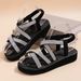 Women's Fashion Trend Anti-slip Wear Comfortable Soft-soled Bright Sandals With Belt_vogvips.com