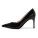 Elegant Nude High Heels Women S Black Patent Leather Stiletto Pumps Thin Heel Fashionable Footwear For Ladies_vogvips.com