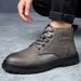 European Warm Series Work 2025 New Autumn Winter Thick Sole Warm Leather With Cotton British Style Men's Martin Boots Trendy_vogvips.com
