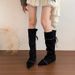 【Fanfuna】Western Cowboy For Women 2025 Autumn Winter Slouchy Long Lace-up Slimming Over-the-Knee Boots_vogvips.com