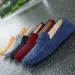 Casual Fashion Men Handmade Suede Genuine Leather Mens Loafers Moccasins Slip On Men's Flats Male Driving Shoes_vogvips.com