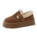 Slip-On Cold-Resistant Snow Boots For Women 2024 Winter New Retro Thick-Soled Fleece-Lined Thickened Warm_vogvips.com