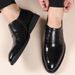 Men's business dress cowhide men's shoes Soft-soled casual shoes pointed leather men's shoes high-end_vogvips.com