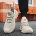 New Spring Summer Men's Flyknit Breathable Casual Work Thick Sole Driving Outdoor Sports Running Shoes_vogvips.com
