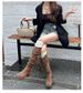 2025 New Retro Wasteland Style Fringed Rider Boots, Thick Heel But Not To The Knee, Long Boots, Slim-fitting, Piled Mid-calf Boots For Women_vogvips.com