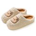 Furry Autumn And Winter, Couple's Non-Slip Indoor Home Plush Maternity Shoes, Summer Cotton Slippers For Women, Winter_vogvips.com