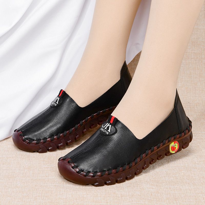 Soft-Soled Mom Shoes Spring And Summer Single Shoes Women's Casual Shoes, Comfortable Rubber Flat Shoes For Women_vogvips.com