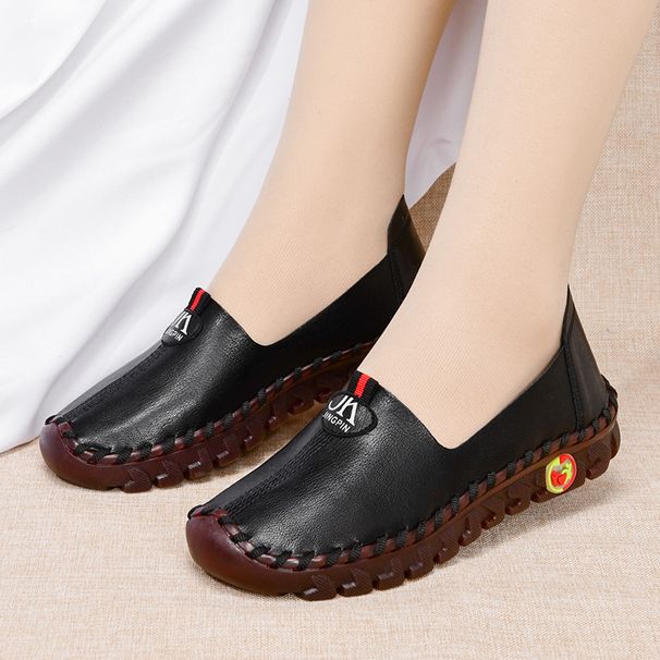 Soft-Soled Mom Shoes Spring And Summer Single Shoes Women's Casual Shoes, Comfortable Rubber Flat Shoes For Women_vogvips.com