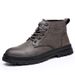 European Warm Series Work 2025 New Autumn Winter Thick Sole Warm Leather With Cotton British Style Men's Martin Boots Trendy_vogvips.com