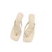 French Style Fairy Shoes Summer Outdoor 2024 New Simple Toe Post High Heel Sandals_vogvips.com
