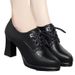 Versatile And Lightweight High-heeled Fashionable Loafers For Middle-aged Women, Round-toed Runway Shoes, 2025 New_vogvips.com