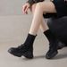 Handmade Women's Shoes Thick Sole Mechanical Knitted Stretch Sweet And Spicy Lace-up Functional Style Sock 2025 New_vogvips.com
