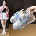 Little White Shoes Hollow Breathable Female Students Heightening Mesh Breathable Board Shoes Platform Casual Shoes_vogvips.com