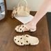 EVA Closed-toe Anti-collision For Women, Summer Outdoor Cartoon Sandals, Non-slip Beach Shoes, Colorful Leopard Print_vogvips.com