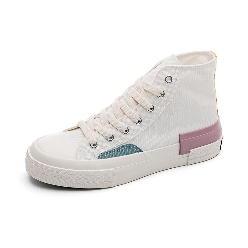 Canvas Women's New Trendy Student Versatile Forest Style Contrasting Casual Board Shoes_vogvips.com