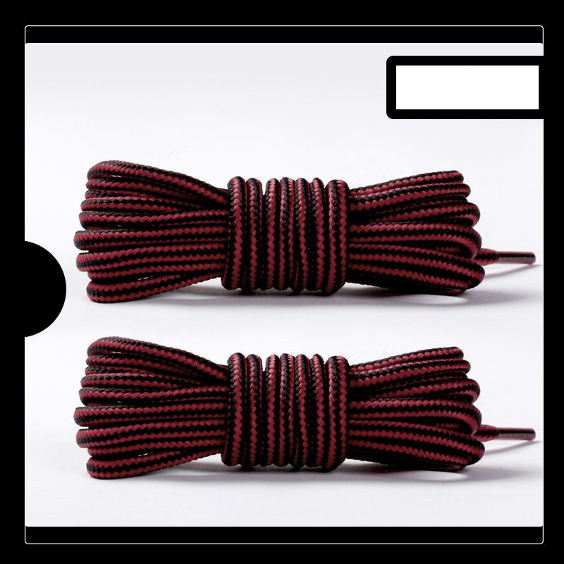 Shoe Accessories striped round Martin boots, casual military boots, black and white, British style shoelaces_vogvips.com