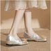 French-style Camellia Mary Jane Shoes For Women, Cross-shaped Flat Sole, High-rise Ballet Style, Shallow Toe, Single Shoe_vogvips.com