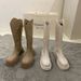 Long For Women 2024 Autumn Winter New Korean Style Versatile High With Back Zipper Slim Over-the-Knee Mid-Calf Boots_vogvips.com