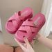 2025 Summer New Thick Leather For Women's Outdoor Wear, Cross Soft Soled Beach Shoes, Casual Fairy Cool Slippers_vogvips.com