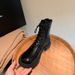 Women's Shoes Chunky Sole Retro Leather Martin Boots With Fur Lining For Autumn/Winter - Sizes 35-40 Brown Short Boots Women's Boots_vogvips.com