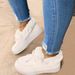 New Women's Cotton Shoes With Round Toe, Thick Sole And Velvet Stitching, Snow Boots_vogvips.com