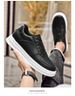 Invisible Inner Height Increase Men's Shoes Soft Baseplate Shoes Men's Casual Breathable White Shoes_vogvips.com