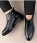 Men's Leather Boots Crocodile Pattern First Layer Martin Boots Men's Leather Cotton Boots With Cotton To Keep Warm_vogvips.com