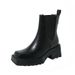 2025 Spring/Summer New Style Women's Boots - Platform Chelsea Single Boot - Mallet Boot - Brown Short Boots_vogvips.com