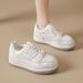 The Bottom Of The Thick White Shoe Women Sneakers New Spring 2026 Han Edition Joker Student Movement Leisure Shoes Dirty Shoes_vogvips.com