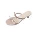 Women's High Heeled Sandals Versatile Easy to Wear Simple Bow Adorned Stiletto Heeled Open Toe Sandals_vogvips.com