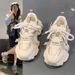 Mesh Dad Shoes For Women Thick Soled Platform Shoes 2024 Spring New All Match Popular Small Height Enhancing Casual Women's Shoes_vogvips.com