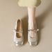 French Flat-soled Single Shoes Women's Spring And Summer Word With Mary Jane Shoes Shallow Mouth Soft-soled Egg Roll Shoes_vogvips.com