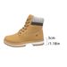 Women's Plus Size Ankle Boots With Side Zipper - Comfortable Low Heel Martin Boots In Black & Yellow (Sizes 36-42)_vogvips.com
