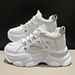 Mesh Breathable Inner Height Increasing Thick Women's Sports Soft Soled Non Slip Dad Shoes_vogvips.com