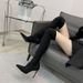 Suede Over-The-Knee Boots For Women - 9CM Stiletto Heel Pointed Toe Boots | Stretchy Slimming High Boots | Sexy Pull-On Style | Autumn/Winter Fashion_vogvips.com