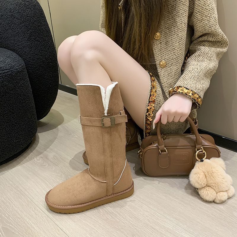 Women's Tall Winter Snow Boots 2025 - Foldable Cuff, Non-Slip Thick Sole, Fleece Lined Waterproof Cold Weather Boots_vogvips.com