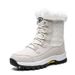 Snow Shoes For Women's Outdoor Travel, Thick High Top And Plush Thick Cotton Shoes, Mid Tube Shoes_vogvips.com