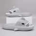 2024 Men EVA Shark Sandals Women Outdoor Beach Thick Soled Slippers Adult Non-slip Summer Slides Couple Cute Solid Color_vogvips.com
