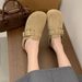 Retro Suede Buckle Mules For Women - Chic Round Toe Flat Clogs For Effortless Daily Style And Comfort_vogvips.com