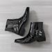 New Fashion Shiny Black Men's High Top Shoes Martin Boots Trendy Short Boots Fashionable Pointed Toe Short Boots Banquet Dress Men's Boots_vogvips.com