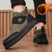 Men's Winter Snow Boots With Velcro Closure – Thickened Fleece Lined Mid-Cut Casual Shoes For Cold Weather_vogvips.com