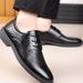 Men's Breathable Perforated Leather Sandals - Comfortable & Durable Black Business Casual Shoes For Summer_vogvips.com