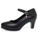 Elegant Platform Work Pumps – Non-Slip Chunky Heel Shoes For Women (Black, 7cm/9cm/11cm, Round Toe)_vogvips.com