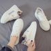 New Women S Casual Sneakers White Comfortable Platform Sports Shoes Color Blocking Wholesale_vogvips.com