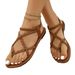 2026 New Design Simple Style Woven Flat Women, Summer Toe-loop Roman Sandals For Outdoor Wear_vogvips.com