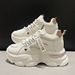 Mesh Breathable Inner Height Increasing Thick Women's Sports Soft Soled Non Slip Dad Shoes_vogvips.com